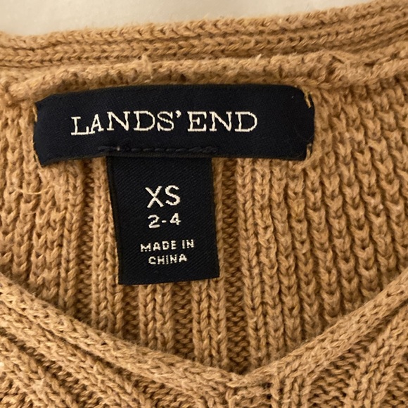 LANDS’ END Camel Pullover Tunic Sweater - Picture 4 of 6